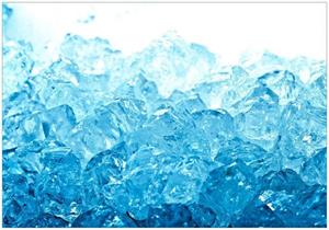 Wallario Vliestapete »Leuchtendes Eis in blau«, Seidenmatte Oberfläche, hochwertiger Digitaldruck, in verschiedenen Größen erhältlich