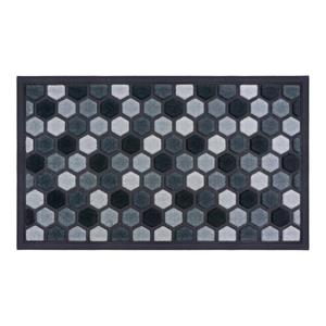GMD Living Fußmatte »SANTORINI«, , rechteckig, Höhe 9 mm, Fußmatte mit Hexagonmuster für den Innen- und Außenbereich, 45 x 75 cm