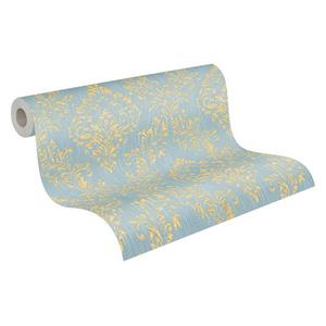 Profhome Textiltapete »306595-GU«, strukturiert, glänzend, (1 Rolle, 5,33 qm), Textiltapete in cyan