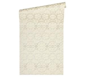 Profhome Vliestapete »370493-GU«, glatt, glänzend, (1 Rolle, 7,035 qm), Vliestapete in beige