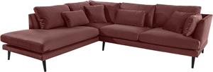 Andas Ecksofa Gondola, skandinavisches Design und edle Ausstrahlung, mit Holzbeinen