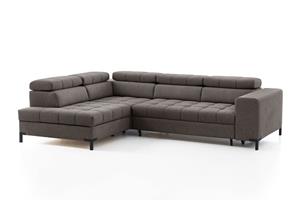 Exxpo - Sofa Fashion Ecksofa, Steppung im Sitzbereich, Wahlweise mit Bettfunktion und Bettkasten, inklusive 5 verstellbaren Kopfstützen