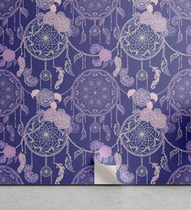Abakuhaus Vinyltapete »selbstklebendes Wohnzimmer Küchenakzent«, Boho floral Dreamcatchers