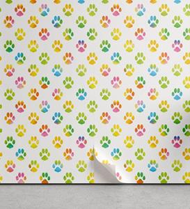 Abakuhaus Vinyltapete »selbstklebendes Wohnzimmer Küchenakzent«, Hundeliebhaber Abstrakt Fußabdruck