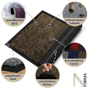 Nova Forma Fußmatte »GRACE«, , - waschbare & leistungsstarke Fußmatte - Sauberlaufmatte mit Top-Reinigungswirkung