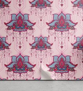 Abakuhaus Vinyltapete »selbstklebendes Wohnzimmer Küchenakzent«, Boho Paisley-Blätter Folk Asiatische Kunst