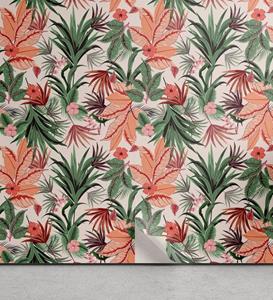 Abakuhaus Vinyltapete »selbstklebendes Wohnzimmer Küchenakzent«, Botanisch Bunte tropische Pflanzen
