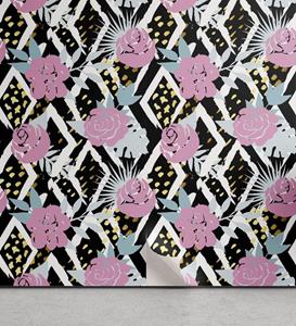 Abakuhaus Vinyltapete »selbstklebendes Wohnzimmer Küchenakzent«, Botanisch Grunge-Blüten-Muster
