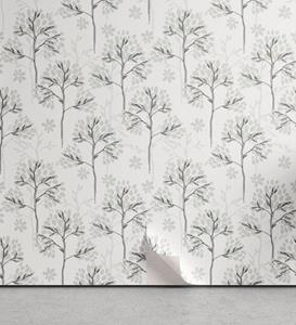 Abakuhaus Vinyltapete »selbstklebendes Wohnzimmer Küchenakzent«, Botanisch Hand Drawn belaubte Zweige