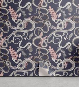 Abakuhaus Vinyltapete »selbstklebendes Wohnzimmer Küchenakzent«, Botanisch Pastell Snake und Zweige