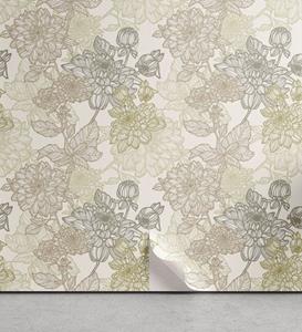 Abakuhaus Vinyltapete »selbstklebendes Wohnzimmer Küchenakzent«, Jahrgang Chrysanthemum-Motive