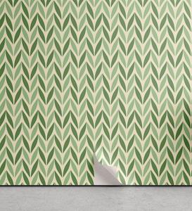 Abakuhaus Vinyltapete »selbstklebendes Wohnzimmer Küchenakzent«, Botanisch symmetrische Grün