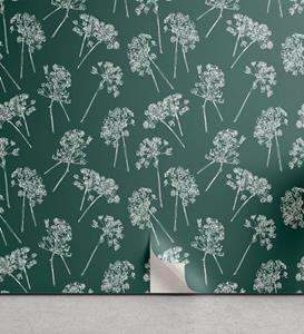 Abakuhaus Vinyltapete »selbstklebendes Wohnzimmer Küchenakzent«, Botanische Wiese Blumen Zeichnung