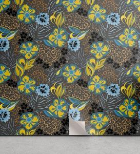Abakuhaus Vinyltapete »selbstklebendes Wohnzimmer Küchenakzent«, Abstrakt Blumen eingekreist Details