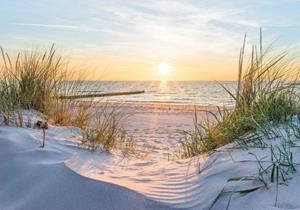 Wallarena Fototapete »Selbstklebend Meer Strand Natur Landschaft Ostsee 3D Effekt Wohnzimmer Schlafzimmer«, Struktur, Strand, Meer, 3D-Optik, Selbstklebende Fototapete