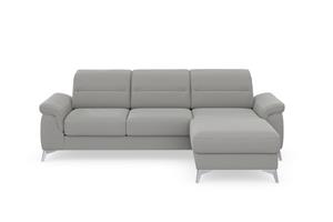 Sit&More Ecksofa Sinatra, mit Recamiere, optinal mit Kopfteilverstellung und Armteilfunktion oder Kopfteilverstellung, Armteilfunktion, Bettfunktion und Bettkasten, chromfarbene Metallfü