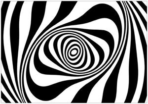 Wallario Vliestapete »Optische Täuschung - Zebra Muster - schwarz weiß«, Seidenmatte Oberfläche, hochwertiger Digitaldruck, in verschiedenen Größen erhältli