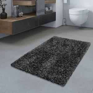 TT Home Fußmatte »Badezimmer Teppich Hochflor Badematte Modern Kuschelig Weich Uni Grau«, , rechteckig, Höhe 44 mm