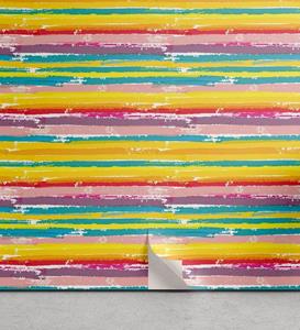 Abakuhaus Vinyltapete »selbstklebendes Wohnzimmer Küchenakzent«, Bunt Pinsel Marks Entwurf
