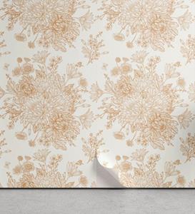 Abakuhaus Vinyltapete »selbstklebendes Wohnzimmer Küchenakzent«, Jahrgang Soft Monochrome Bouquet