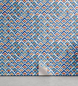 Abakuhaus Vinyltapete »selbstklebendes Wohnzimmer Küchenakzent«, japanisch Chevron-Aquarell-Kunst