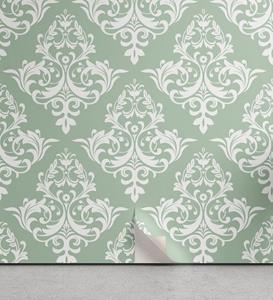 Abakuhaus Vinyltapete »selbstklebendes Wohnzimmer Küchenakzent«, Damast Floral Ivy Stil Motive Kunst