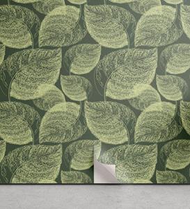 Abakuhaus Vinyltapete »selbstklebendes Wohnzimmer Küchenakzent«, Abstrakt Herbstlaub-Linie Kunst