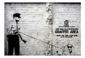 KUNSTLOFT Vliestapete »Banksy's Police Poodle«, lichtbeständige Design Tapete