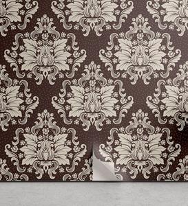 Abakuhaus Vinyltapete »selbstklebendes Wohnzimmer Küchenakzent«, Damast Victorian Blooming Laub