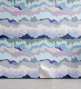 Abakuhaus Vinyltapete »selbstklebendes Wohnzimmer Küchenakzent«, Abstrakt Pastel Tone Landschaft Wie