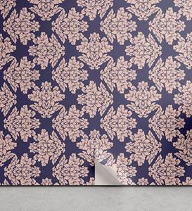 Abakuhaus Vinyltapete »selbstklebendes Wohnzimmer Küchenakzent«, Damast Weiche Pastell Blooming Damast