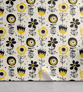 Abakuhaus Vinyltapete »selbstklebendes Wohnzimmer Küchenakzent«, Abstrakt Surreal Design Blumen