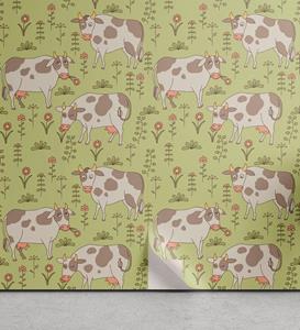Abakuhaus Vinyltapete »selbstklebendes Wohnzimmer Küchenakzent«, Das Vieh Fröhlich Vieh Thema
