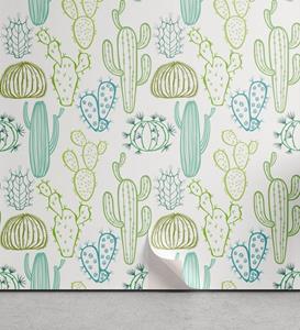 Abakuhaus Vinyltapete »selbstklebendes Wohnzimmer Küchenakzent«, Kaktus Cacti Outlines