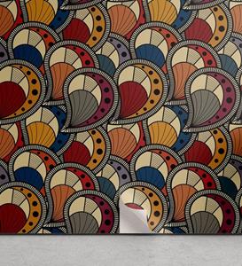 Abakuhaus Vinyltapete »selbstklebendes Wohnzimmer Küchenakzent«, afrikanisch Abstrakte Paisley Motive