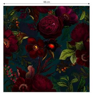 K&L WALL ART Mustertapete »Vintage Blumentapete Rosen Vliestapete Blüten Mustertapete Floral dunkel«, Barock Tapete