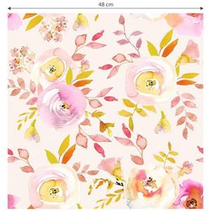 K&L WALL ART Mustertapete »Vliestapete Sommerblume Aquarell moderne Rosentapete Vintage Blumen«, Sommerblüten Tapete