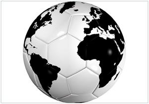Wallario Vliestapete »Planet Fußball«, Seidenmatte Oberfläche, hochwertiger Digitaldruck, in verschiedenen Größen erhältlich