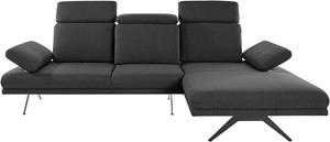 Inosign Ecksofa Trivento, Mit Sitztiefenverstellung, Armteil und Kopfteil-Verstellung, Bogenfuß, B/T/H: 290/187/88 cm