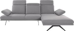 Inosign Ecksofa Trivento, Mit Sitztiefenverstellung, Armteil und Kopfteil-Verstellung, Bogenfuß, B/T/H: 290/187/88 cm