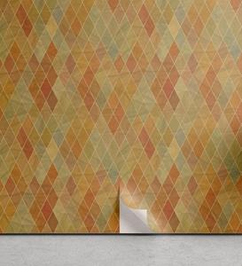 Abakuhaus Vinyltapete »selbstklebendes Wohnzimmer Küchenakzent«, Retro Geometrische Rhombus Tile