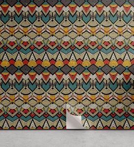 Abakuhaus Vinyltapete »selbstklebendes Wohnzimmer Küchenakzent«, afrikanisch Volkskunst Sharp Motive