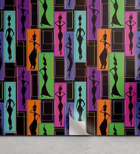 Abakuhaus Vinyltapete »selbstklebendes Wohnzimmer Küchenakzent«, afrikanische Frau Vasen auf Heads