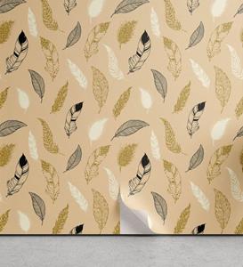 Abakuhaus Vinyltapete »selbstklebendes Wohnzimmer Küchenakzent«, Feder Fashion Style Pastelltöne