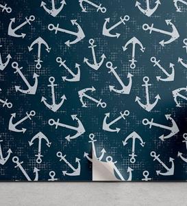 Abakuhaus Vinyltapete »selbstklebendes Wohnzimmer Küchenakzent«, Anker Marine Grunge Grafik-Design