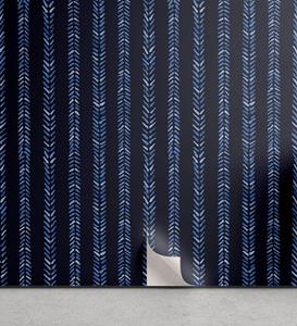 Abakuhaus Vinyltapete »selbstklebendes Wohnzimmer Küchenakzent«, Fischgräte Blau Schwarz-Weiß-Kunst