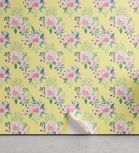 Abakuhaus Vinyltapete »selbstklebendes Wohnzimmer Küchenakzent«, Aquarell Flowers Theme