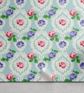 Abakuhaus Vinyltapete »selbstklebendes Wohnzimmer Küchenakzent«, Floral Barock farbige Rosen