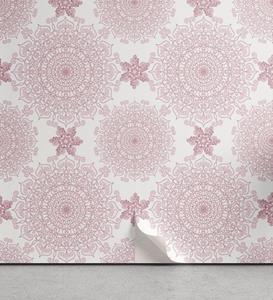 Abakuhaus Vinyltapete »selbstklebendes Wohnzimmer Küchenakzent«, lila Mandala viktorianischer Damast