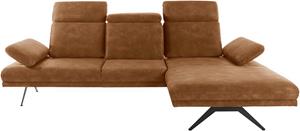 Inosign Ecksofa Trivento, Mit Sitztiefenverstellung, Armteil und Kopfteil-Verstellung, Bogenfuß, B/T/H: 290/187/88 cm